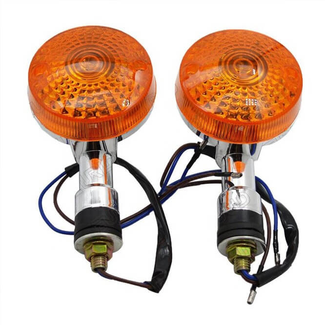 Motorcycle indicator lights, taillights and headlights